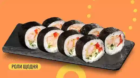 Блюдо Футомаки с креветкой в темпуре меню We Sushi Футомаки с креветкой в темпуре меню We Sushi